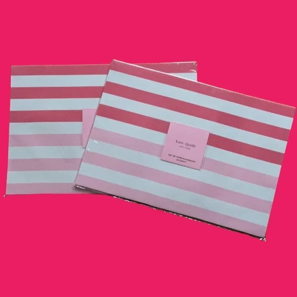 KATE SPADE NEW SPRINGTIME 4 PIECE PLACEMENT SET 13”x19”